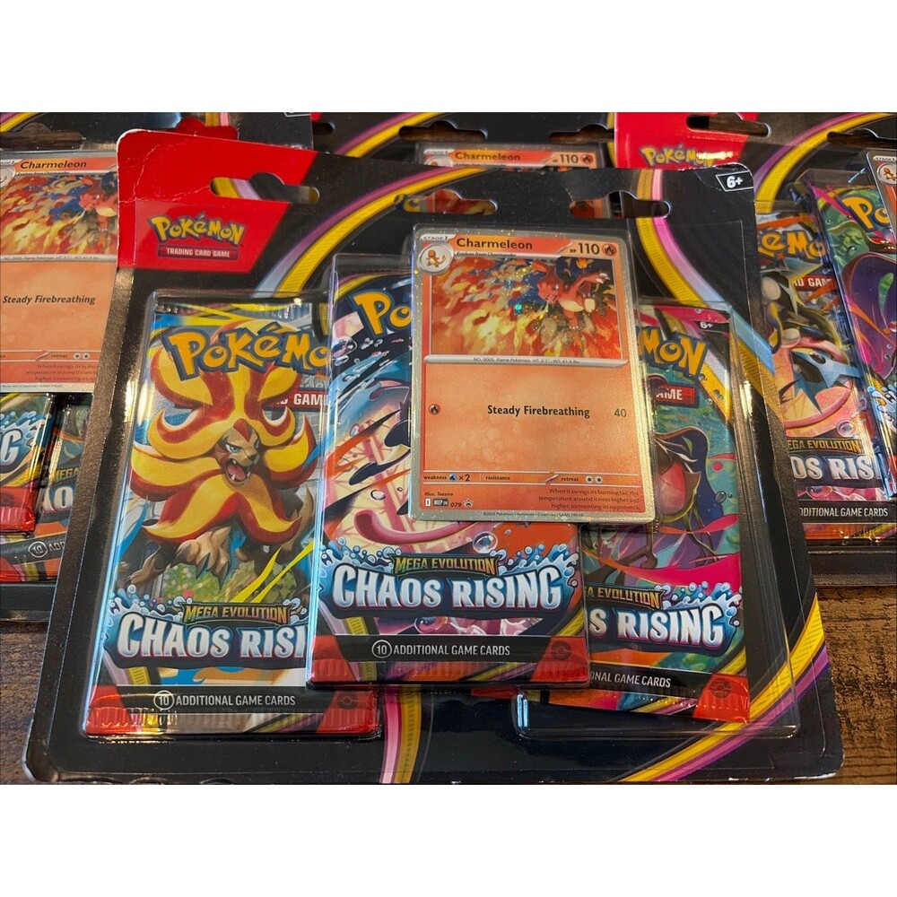 Pokemon TCG ME04 Chaos Rising 3-Pack Blister Charmeleon New Sealed